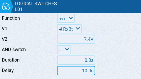 Configure a low battery alert | EdgeTX User Manual